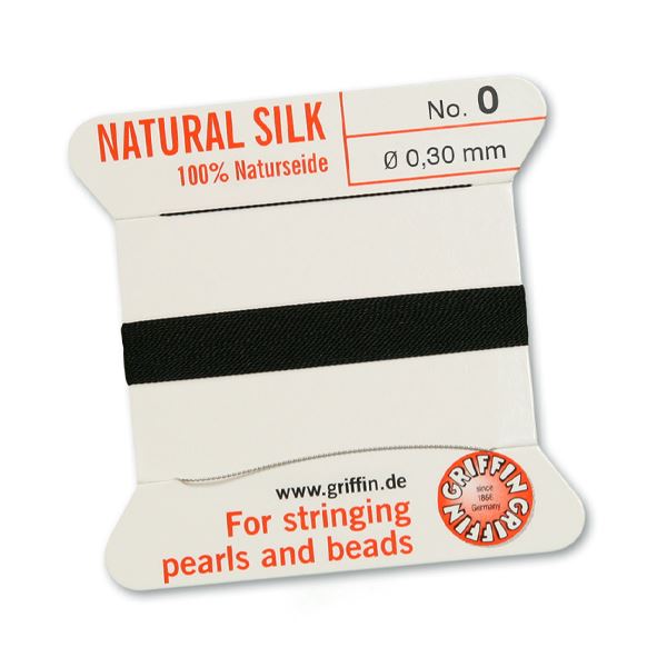 Fűző cérna FEKETE sz.0, átm.  0,30 mm