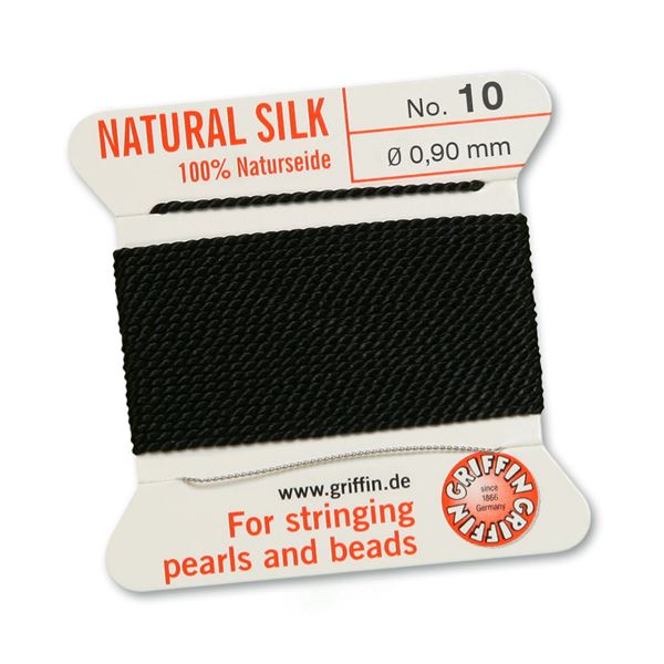 Fűző cérna FEKETE sz.10, átm.  0,90 mm