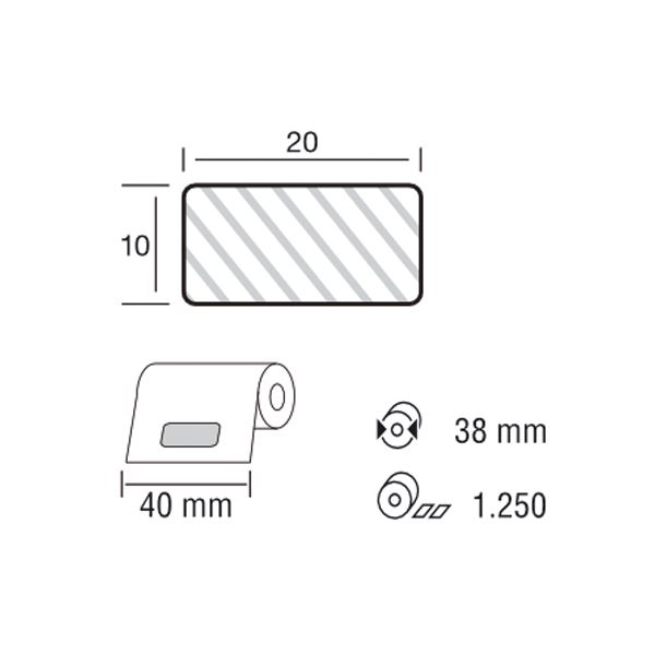 Labels Transparent 41 1020 X5, roll 1250 pcs