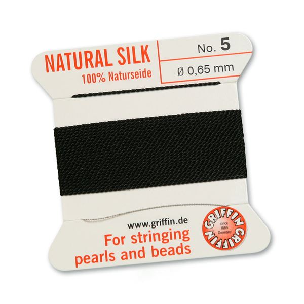 Fűző cérna FEKETE sz.5, átm.  0,65 mm