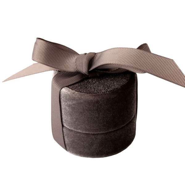MEGAN Ring Jewellery Box - Graphite, diam.60 mm, height 55 mm