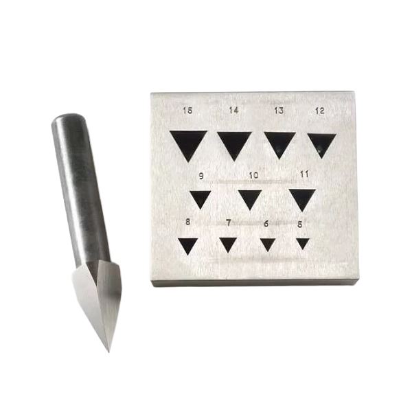 Bezel blocks with punches TRIANGULAR 5-15 mm, 17°