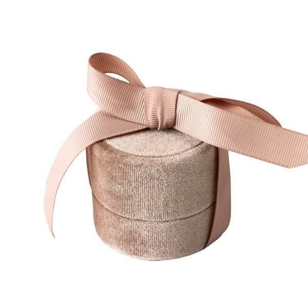 MEGAN Ring Jewellery Box - Beige, diam.60 mm, height 55 mm