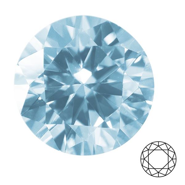 Szintetikus spinel AQUAMARINE, átm. 2,50 mm