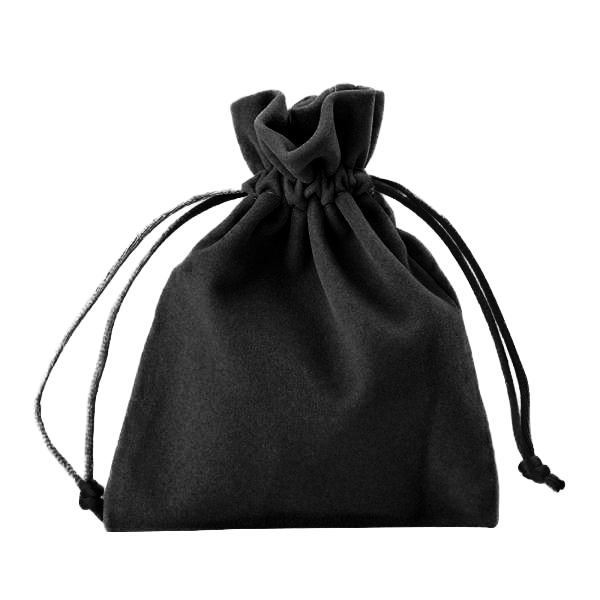 FIONA velvet pouch 10x13 cm - BLACK