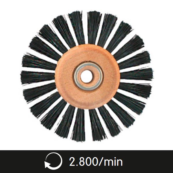 Polírozó kefe kerék 1 soros, átm. 35/70 mm, fekete
