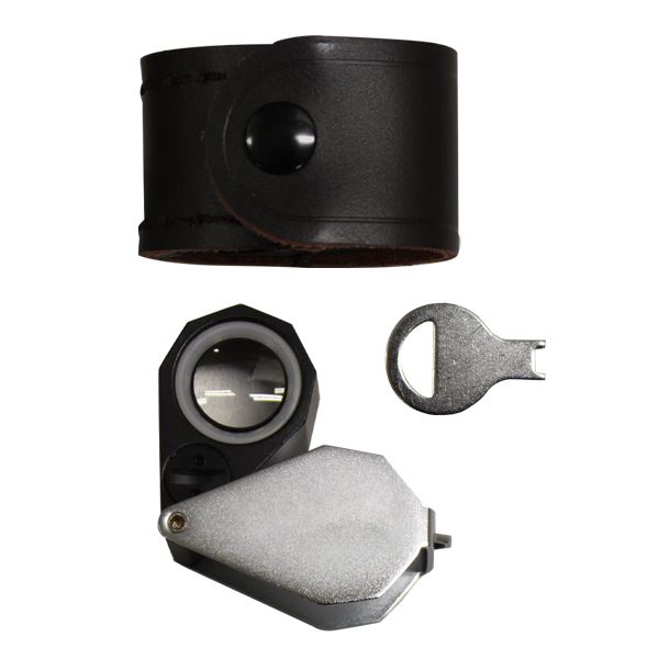 Lupé 10x nagyítás, LED és UV fénnyel