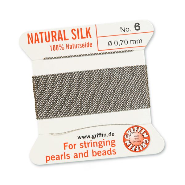 Fűző cérna SZÜRKE sz.6, átm.  0,70 mm