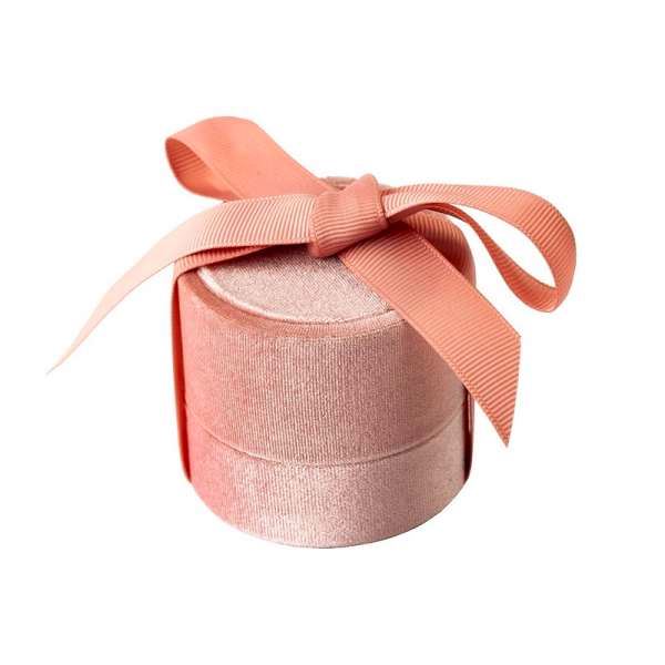 MEGAN Ring Jewellery Box - Pink, diam.60 mm, height 55 mm