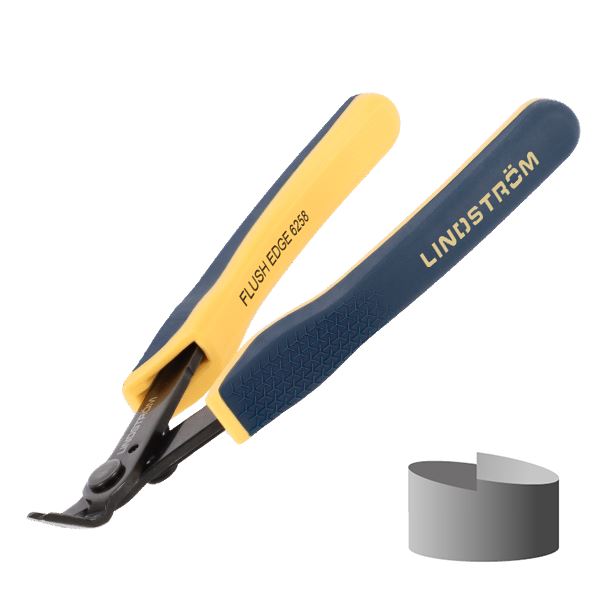 Lindström 6258 EDGE Angle Shear Side Cutter with Tapered Head 130 mm