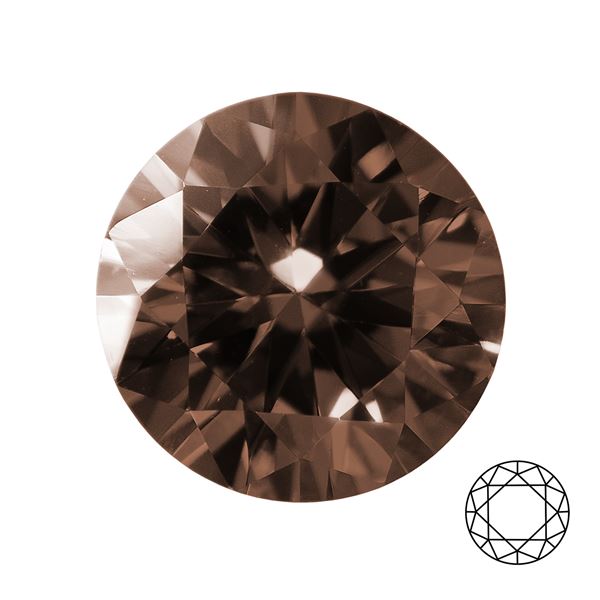 Cubic zirconia DIAMOND BROWN, átm. 1,60 mm