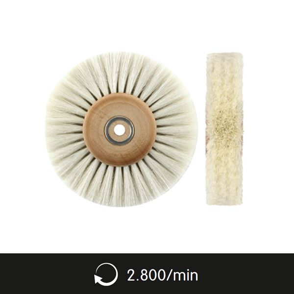 Kecskeszőr korong fa középponttal, átm. 40/85 mm