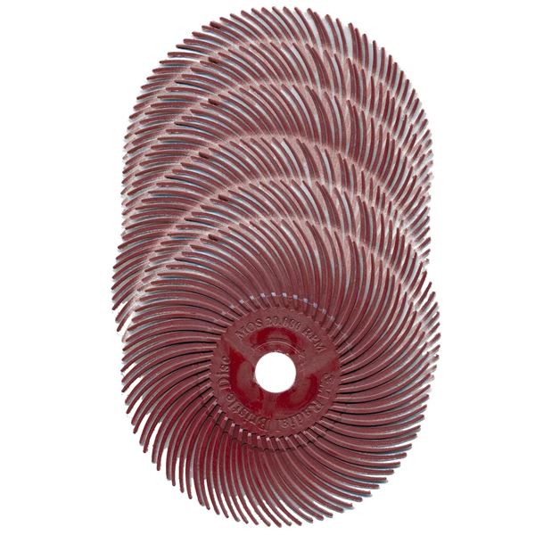 3M Radial Bristle Disc d. 76 mm, Grit 220 (red)