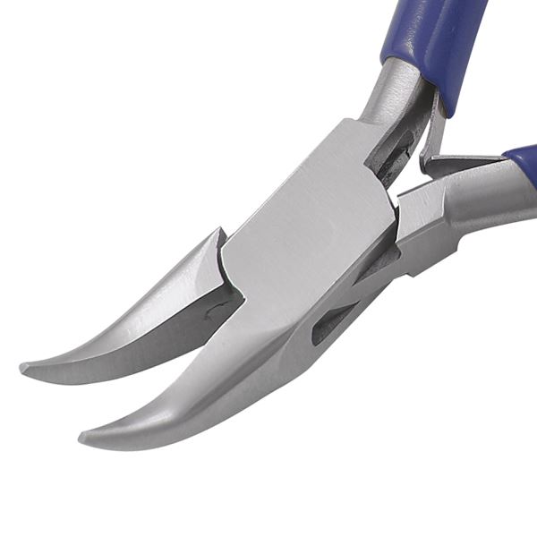 Chain Bent Nose Pliers, size 115 mm, blue PVC handle