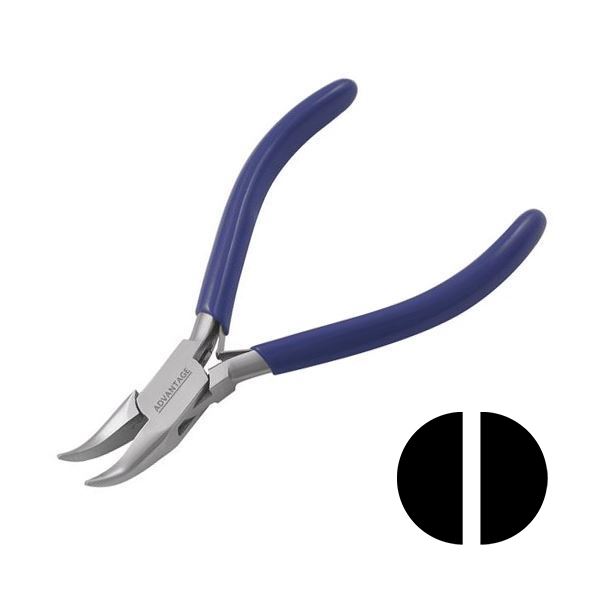 Chain Bent Nose Pliers, size 115 mm, blue PVC handle