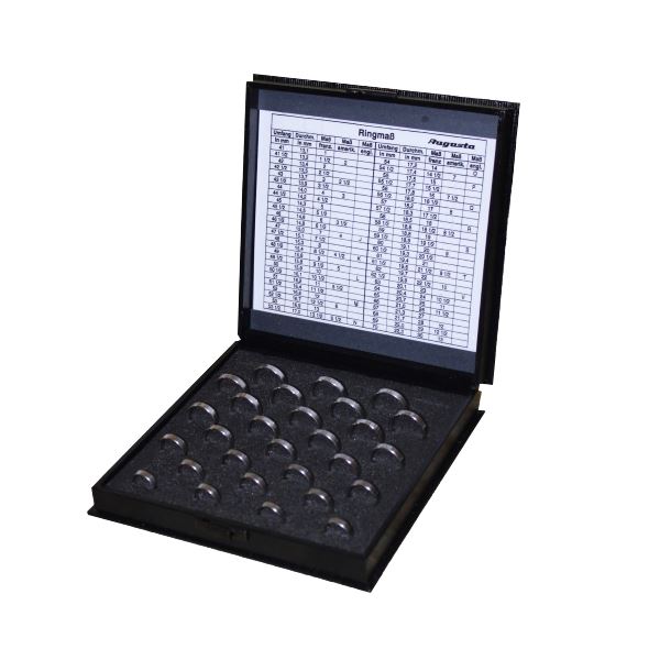 Ring size measuring tool width 4,50 mm, sizes 44-71 mm, separate, semi-circular inside