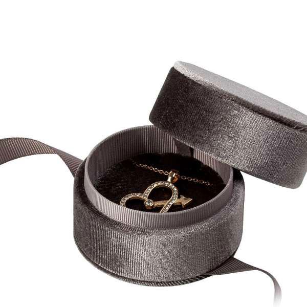 MEGAN Universal Jewellery Box - Graphite, diam.70 mm, height 55 mm