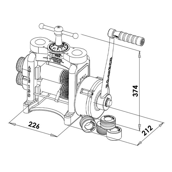 Durston Agile Elite C140 kombinált hengermű, rózsaszín