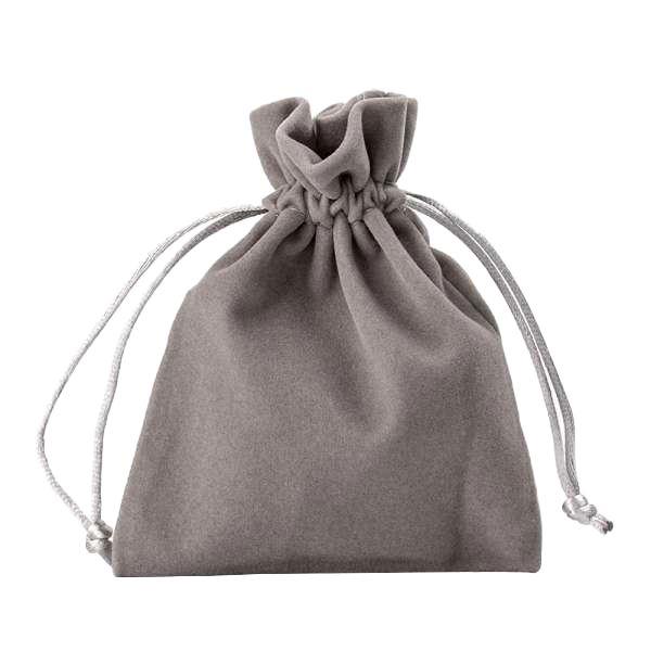 FIONA velvet pouch 10x13 cm - GREY