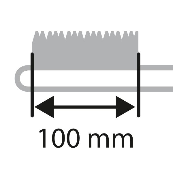 Acélkefe 4 sor, drót átm. 0,15 mm