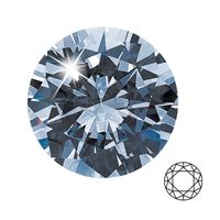 Cubic zirconia Star cut fehér, átm. 0,80 mm