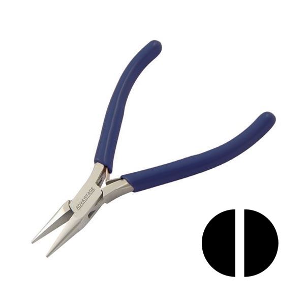 Chain Nose Pliers, size 115 mm, blue PVC handle
