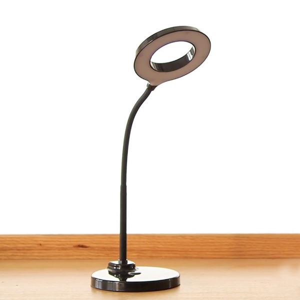 Jeweller’s LED Halo Table Lamp, Black
