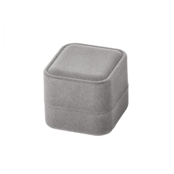 EMMA Ring Jewellery Box - Grey, 38x38 mm