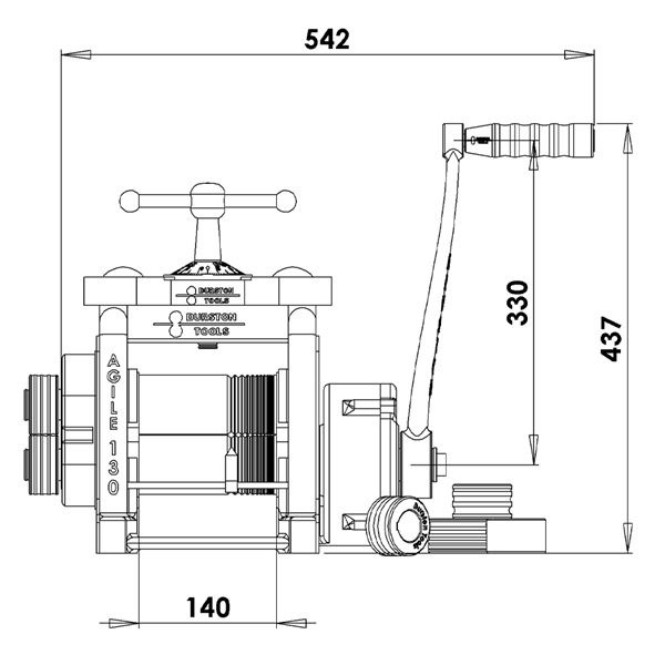 Durston Agile Elite C140 kombinált hengermű