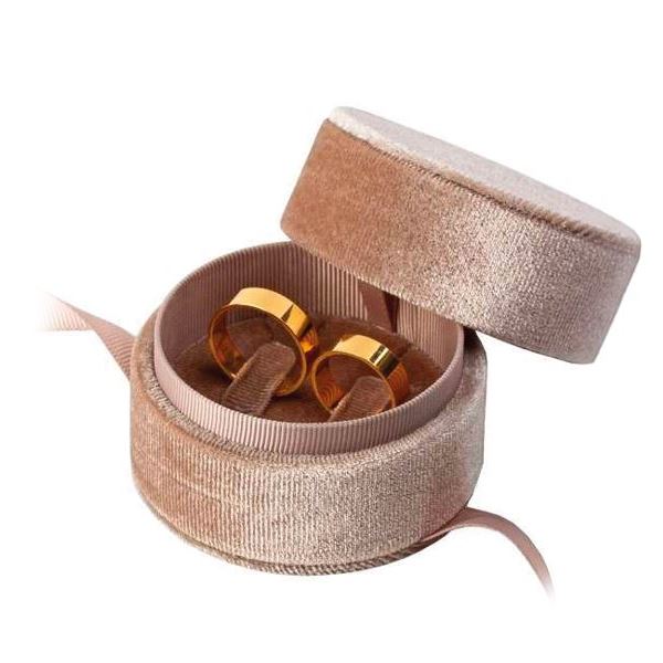 MEGAN Universal Jewellery Box - Beige, diam.70 mm, height 55 mm