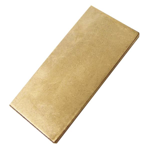 Edzőlemez 25,4 × 50,8 mm, félkemény sárgaréz