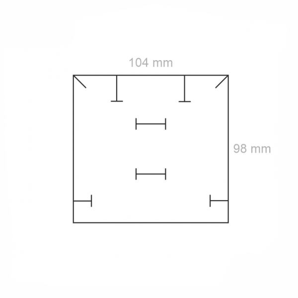 IDA Universal Jewellery Box - Grey, 65 x 72 mm