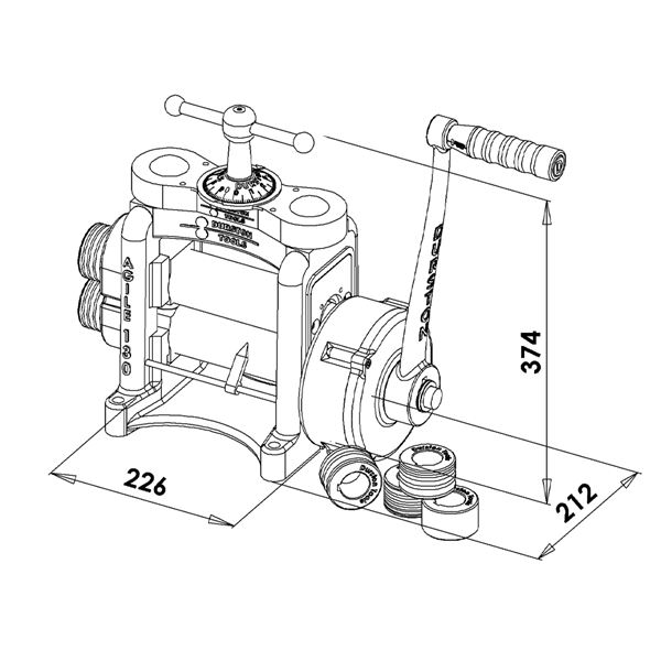 Durston Agile Elite F140 lapos hengermű