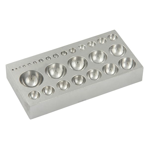 Flat Dapping Plate, 27 Full Falf-Spheres