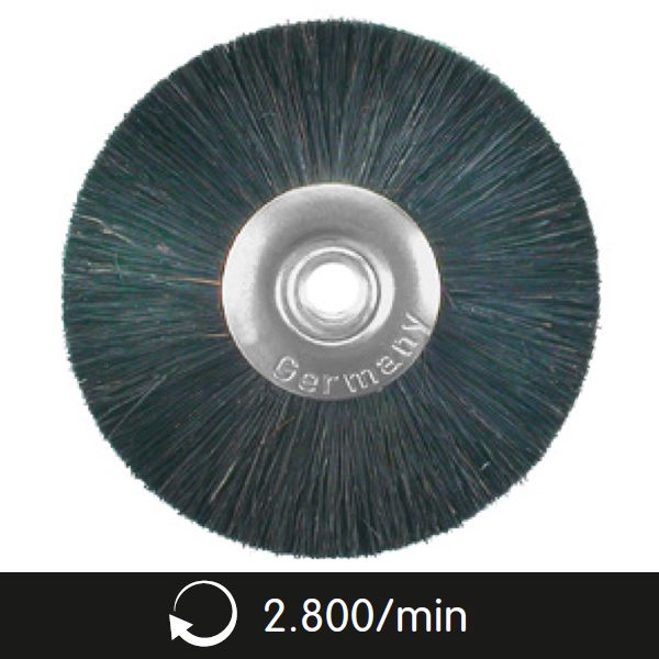 Polírozó kefe kerék acél közép, extra kemény, fekete