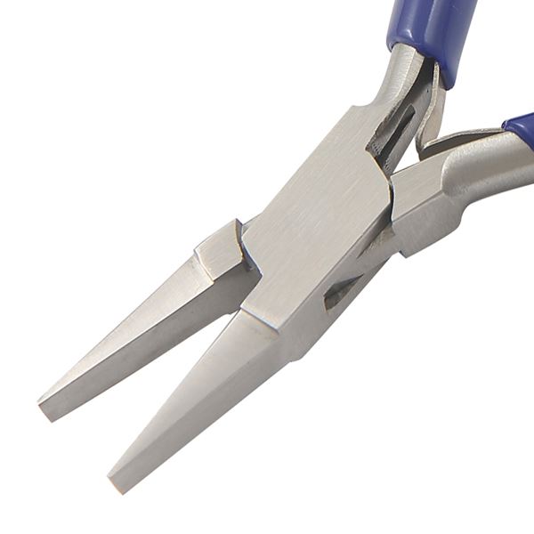 Flat Nose Pliers, size 115 mm, blue PVC handle
