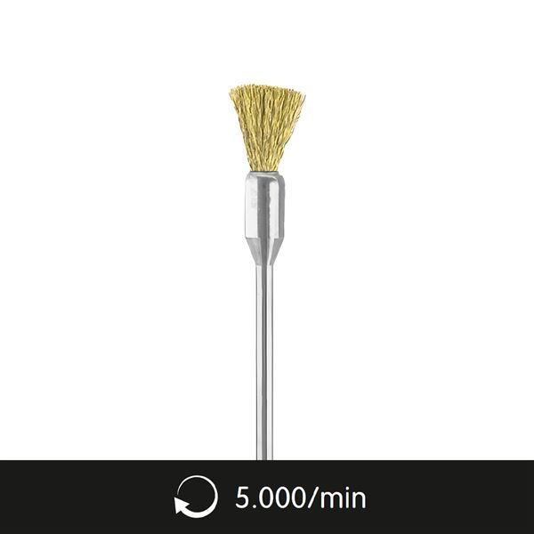 Mini sárgaréz kefe, szárral szerelt