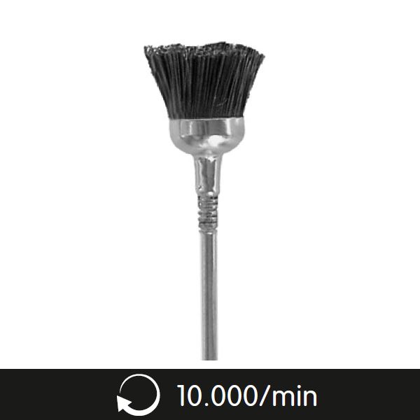 Mini szár, kehely, kefe, fekete, szerelt