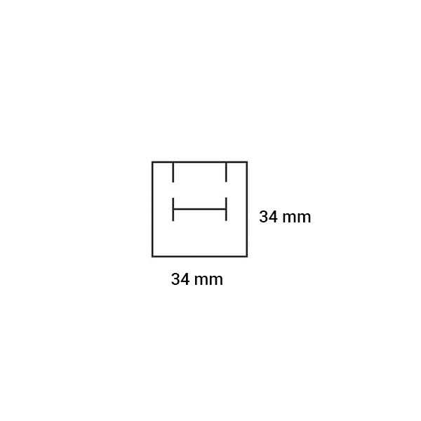 TINA gyűrű 34x34 mm - FEHÉR