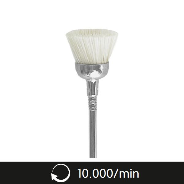 Mini szár, kehely, kefe, fehér, szerelt