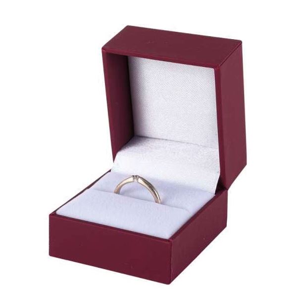 IDA Ring Jewellery Box - Burgundy, 42 x 42 mm