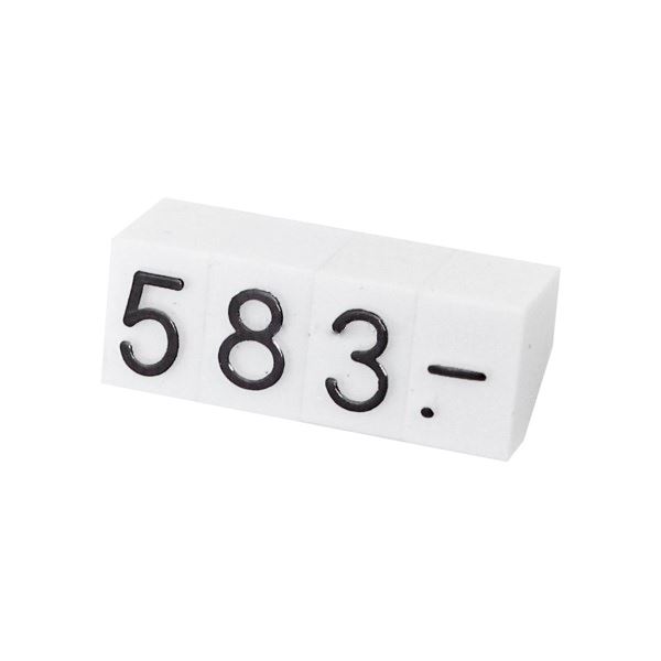 Árcédulák 5 mm, fekete betű, készlet