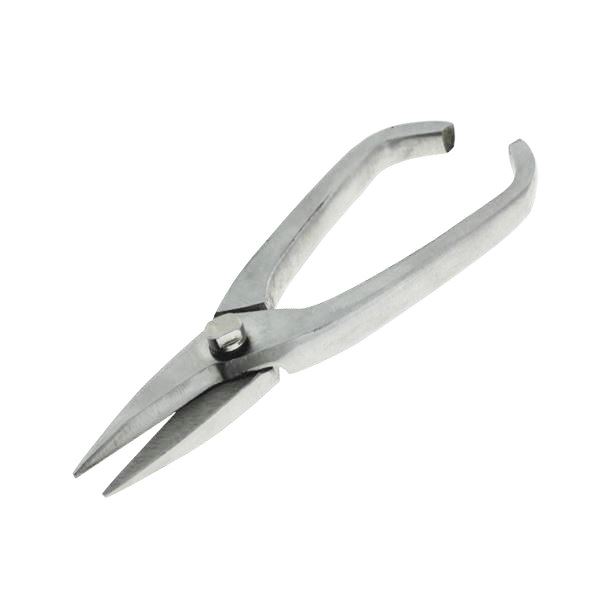 Lemezes olló zárt fogantyúval, egyenes, 140 mm