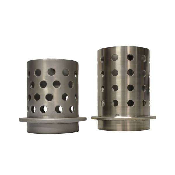 Flask Stainless Steel with Flange, diam. 90 mm, height 120 mm, thick. 2,5 mm