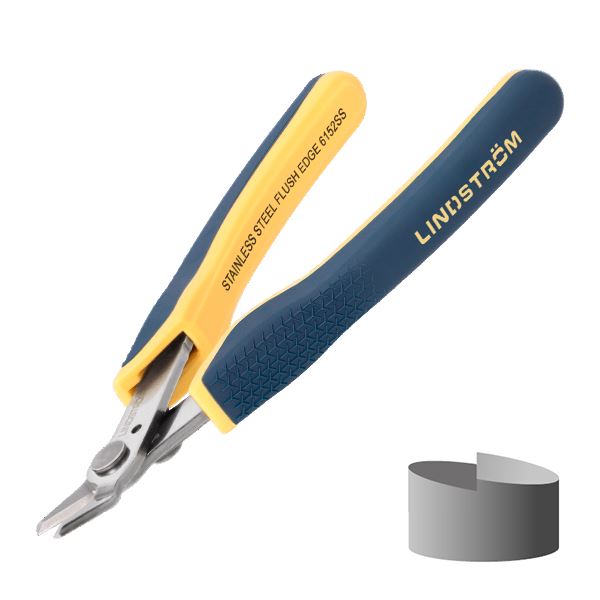 Lindström 6152SS EDGE Inox Shear Side Cutter with Tapered Head 134 mm