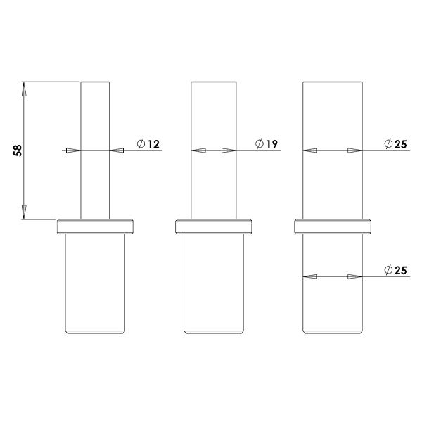 Durston Multi Forming Anvil Mandrels Set of 3 - Round