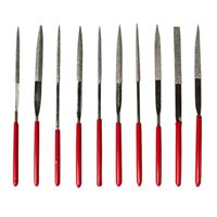 Diamond Needle File Set of 10 pcs, with PVC Grips