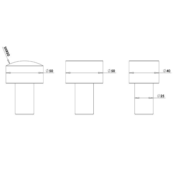 Durston Multi Forming Anvil Mandrels Set of 3 - Planishing