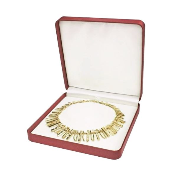 SATIN nyaklánc 180x184 mm - BORDÓ