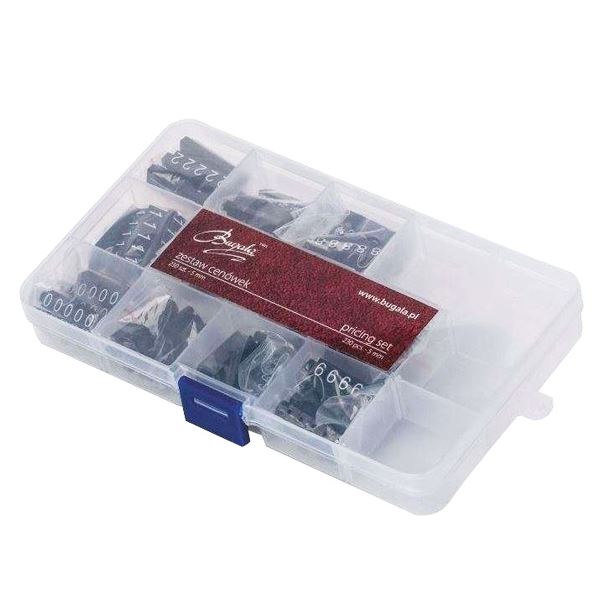 Árcédulák 5 mm, fehér betű, készlet